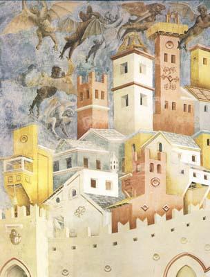 GIOTTO di Bondone The Devils Cast out of Arezzo (mk08) China oil painting art